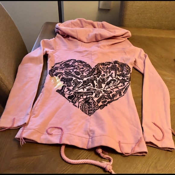 RARE LAUREN MOSHI HEART GUNS HOODY &PANTS NEW $3501 - Picture 5 of 12